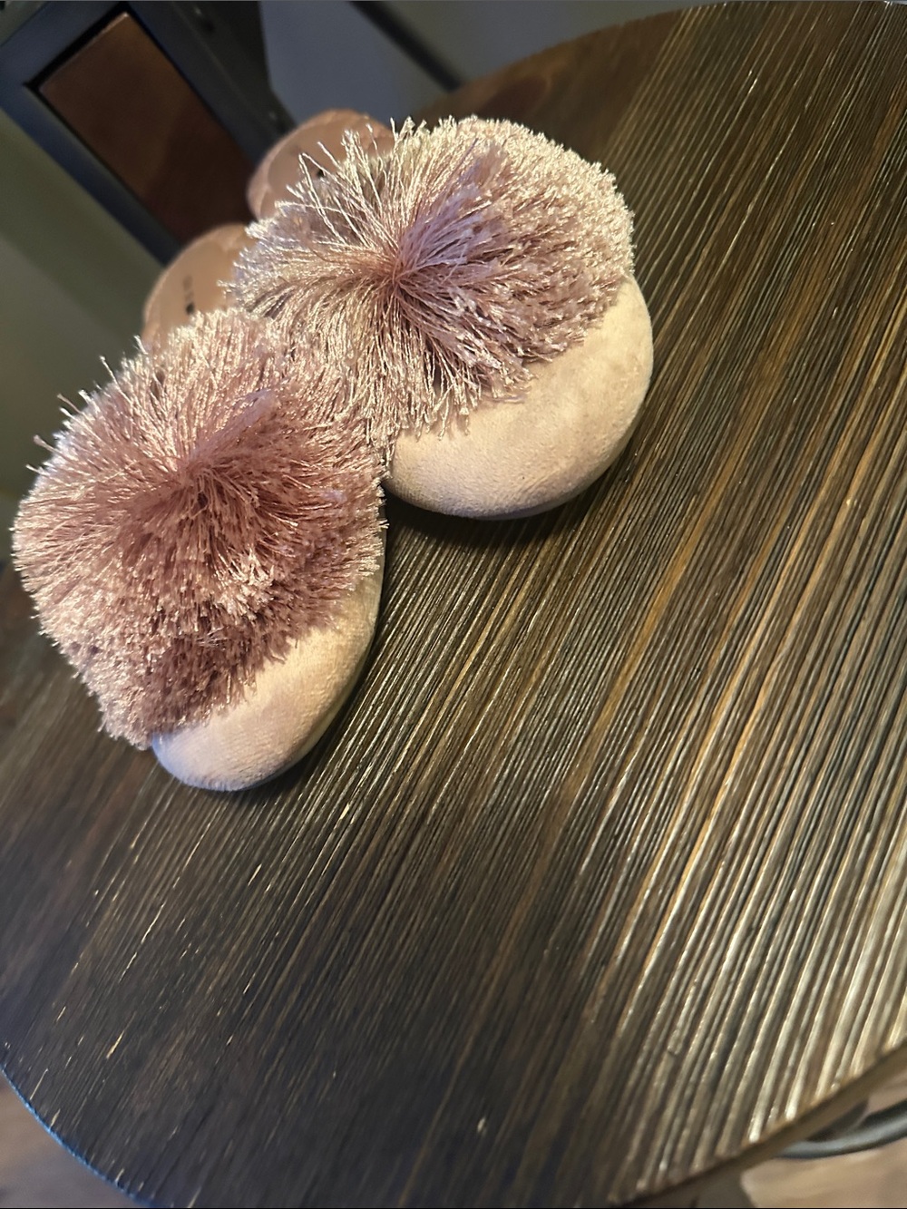 Birdies Blush Quilted Slide Slippers with Pom-Pom - Picture 5 of 5